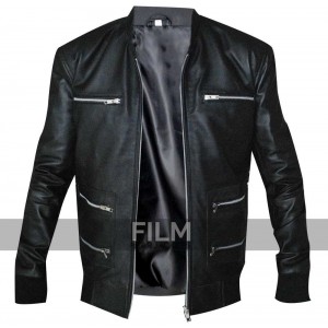 Eminem Grammy Awards Biker Black Leather Jacket